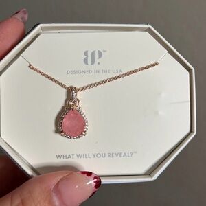 Pink Teardrop Pendant Necklace